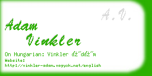 adam vinkler business card